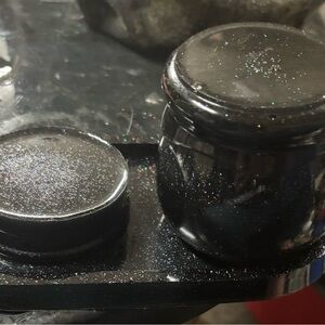 Black Glittery Jars